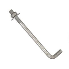 3/4"-10 x 15" Hot Dip Galvanized Anchor Bolt (4" Thread, 3" Leg)