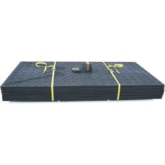 AlturnaMATS® Mat-Pak 4' x 8' Black - Smooth (1) Side, Diamond Cleat (1) Side