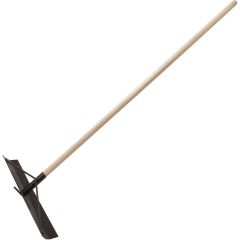 Kraft Tool 19-1/2" x 4" Aluminum Concrete Spreader with Hook, Wood Handle