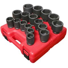 Sunex Tools Impact Socket Set 3/4" Drive SAE Heavy Duty, 17pc