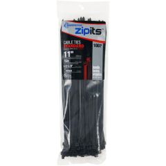 Cambridge 11" Cable Ties (75 lb Tensile) (UV Black) (100 pack)